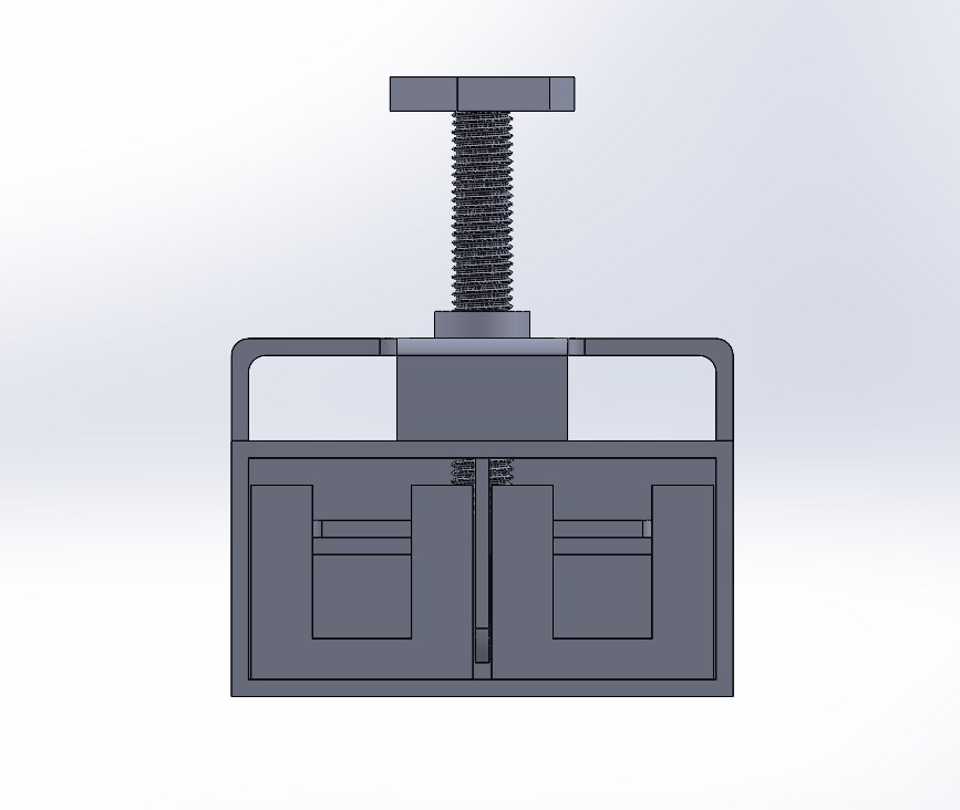 Battery chamber, front view