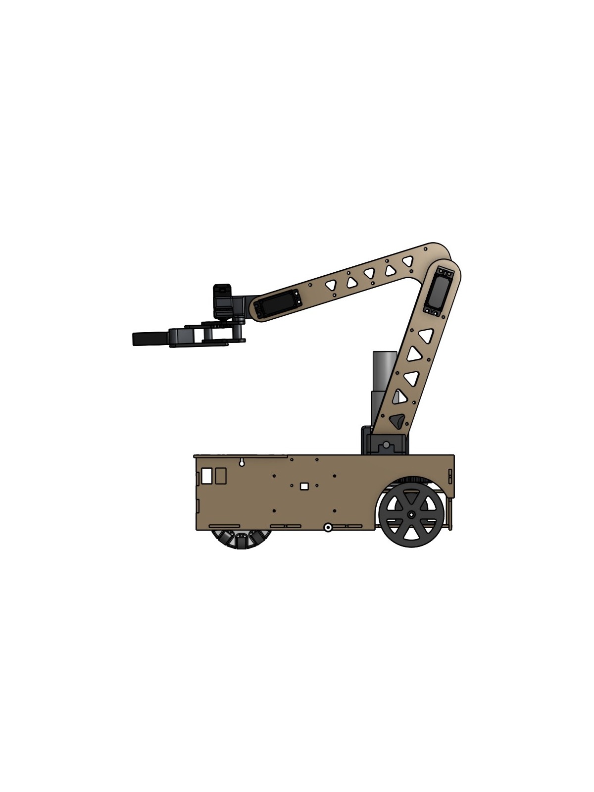 CAD model of the robot, side view